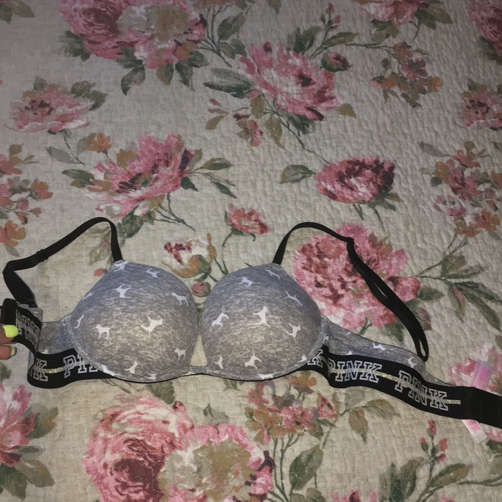 Pink bra